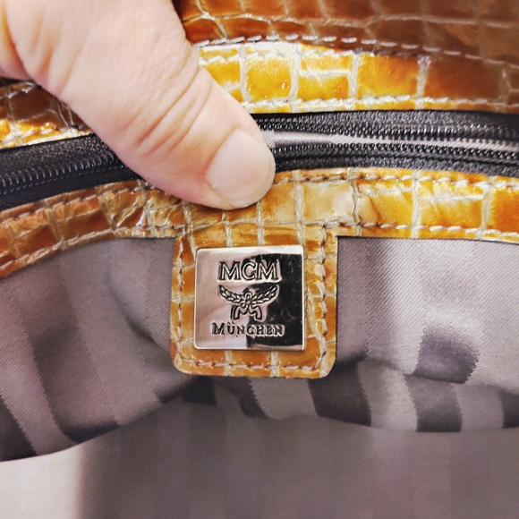 MCM Black Satchel with Tan Accents - Picture 8 of 8